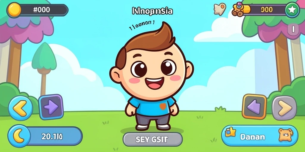 Screenshot menunjukkan tampilan awal permainanQQNUSA yang menarik.